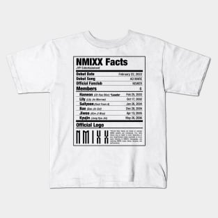 NMIXX Nutritional Facts 2 Kids T-Shirt